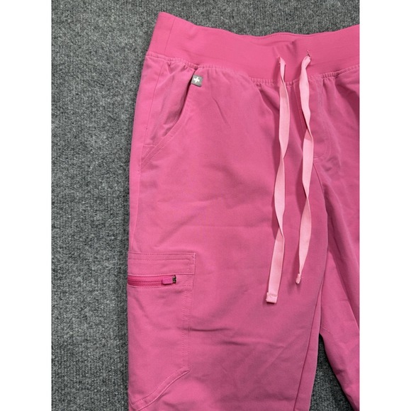 FIGS Women's Zamora Jogger Scrub Pants XS Pink Medical Nurse Tapered - Picture 3 of 8